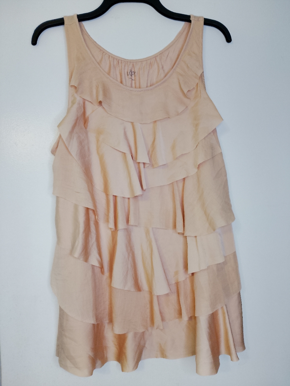 LOFT Blush Pink Ruffle-Trim Tank